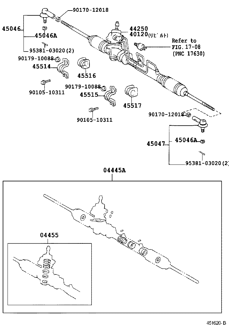 44250-10160 GEAR ASSY, POWER STEERING(FOR RACK & PINION) product image