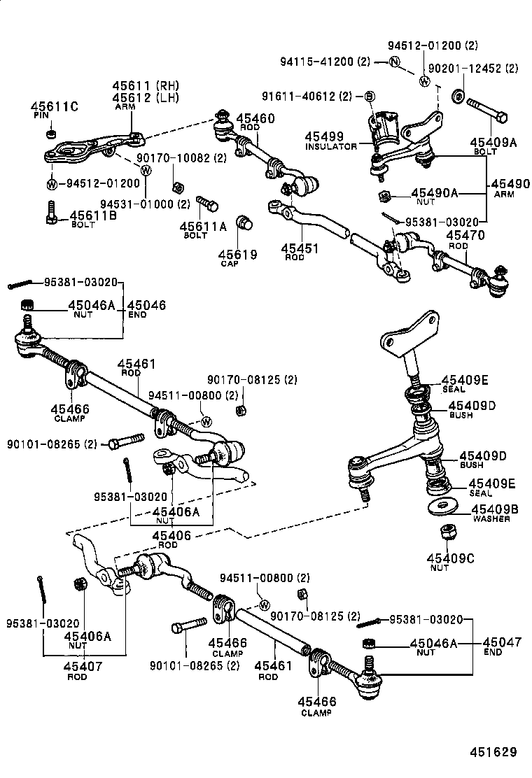 45501-20010 HOUSING SUB-ASSY, STEERING RACK product image