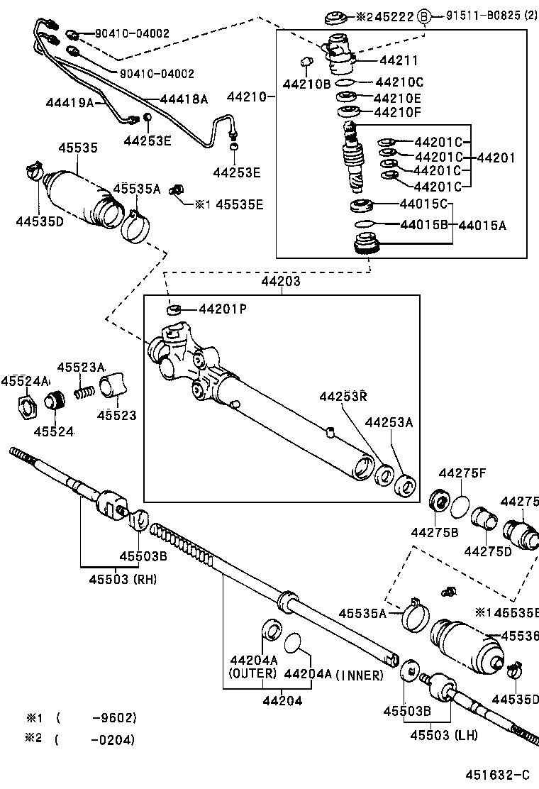 44250-26243 GEAR ASSY, POWER STEERING(FOR RACK & PINION) product image