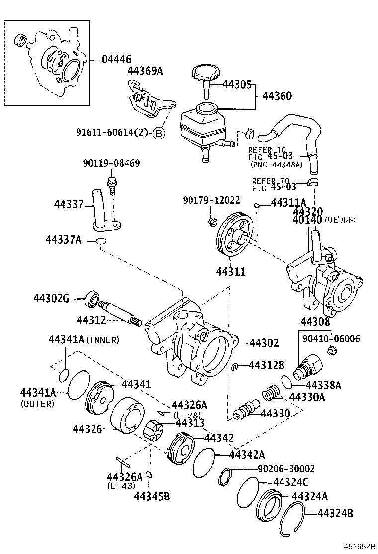 40140-44040 PUMP ASSY,VANE REBUILT product image