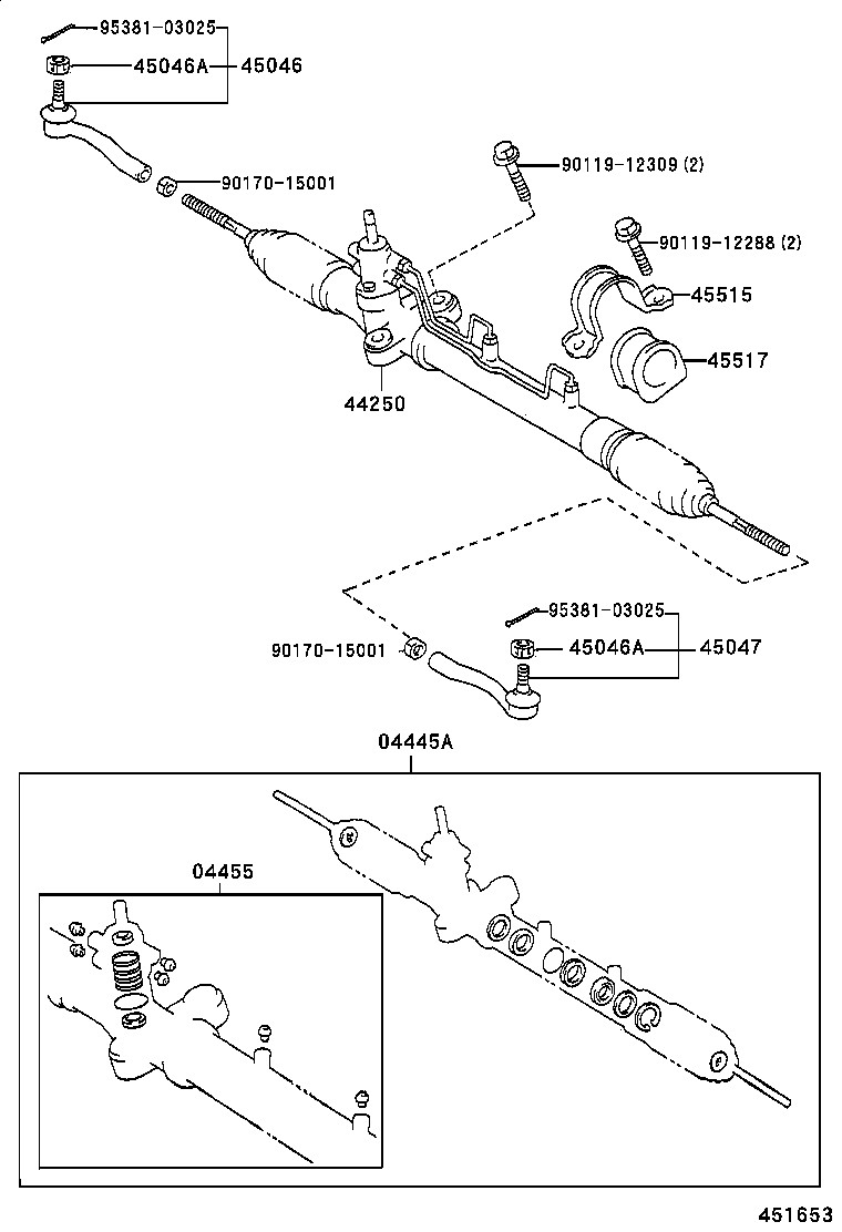 44203-44010 HOUSING SUB-ASSY, POWER STEERING RACK product image