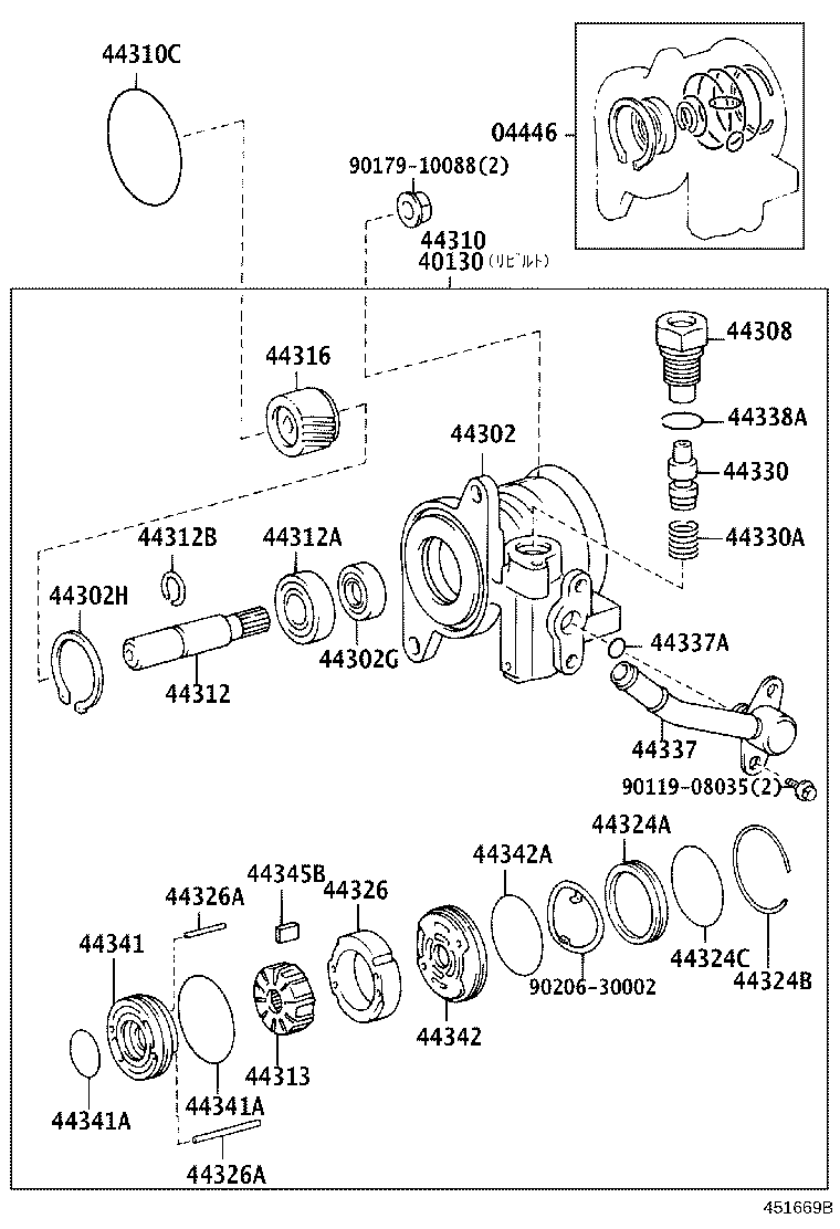40140-60201 PUMP ASSY,VANE REBUILT product image