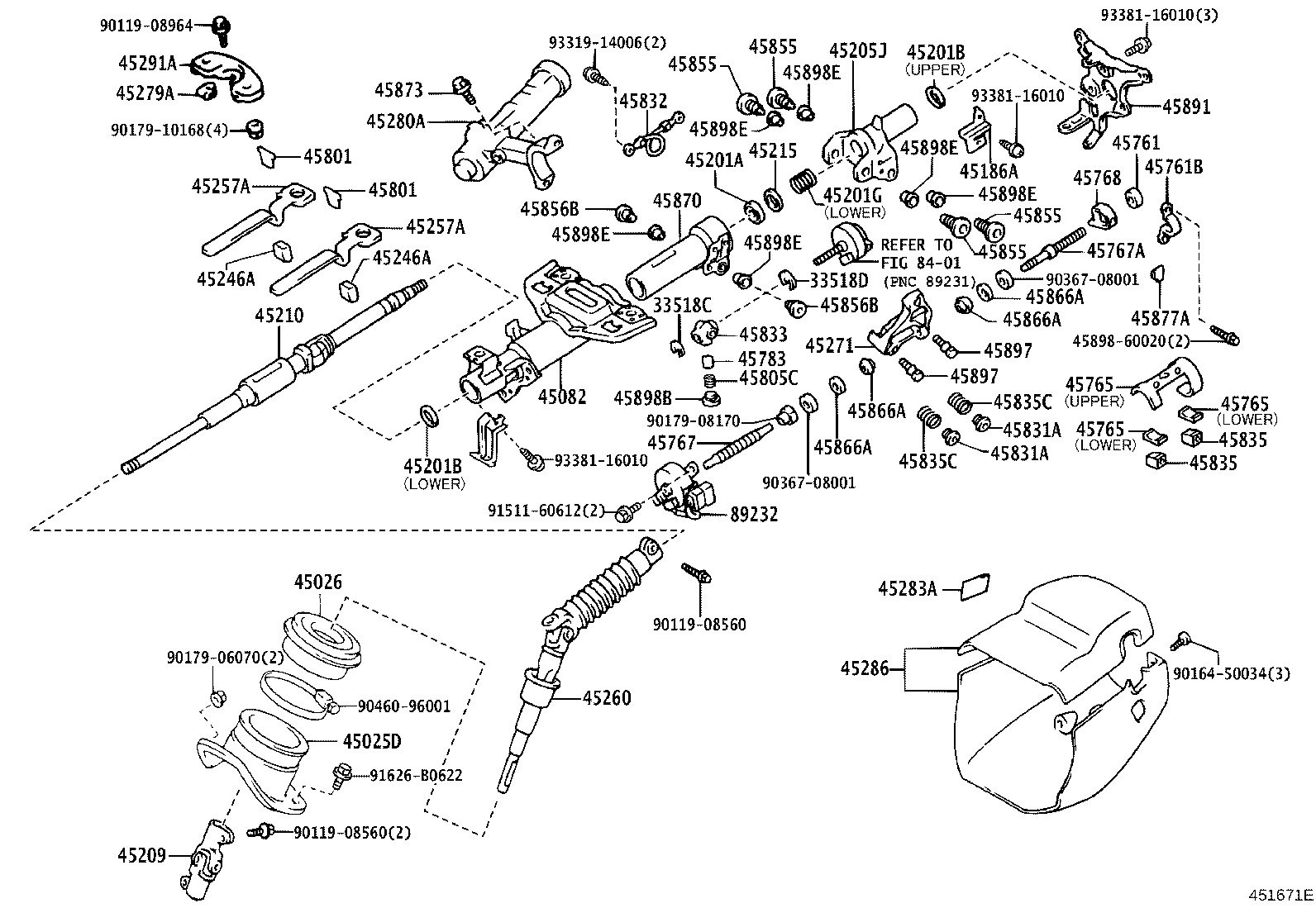 45250-50150 COLUMN ASSY, STEERING product image