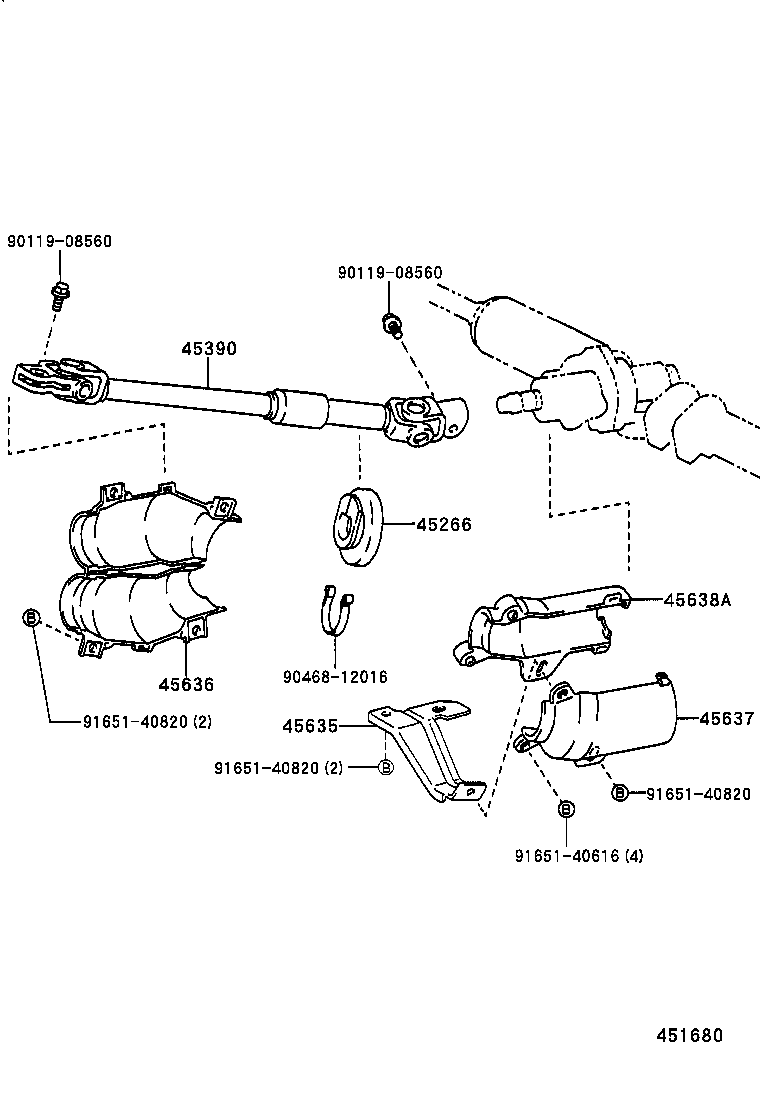 45025-26040 COVER SUB-ASSY, STEERING COLUMN HOLE, NO.1 product image