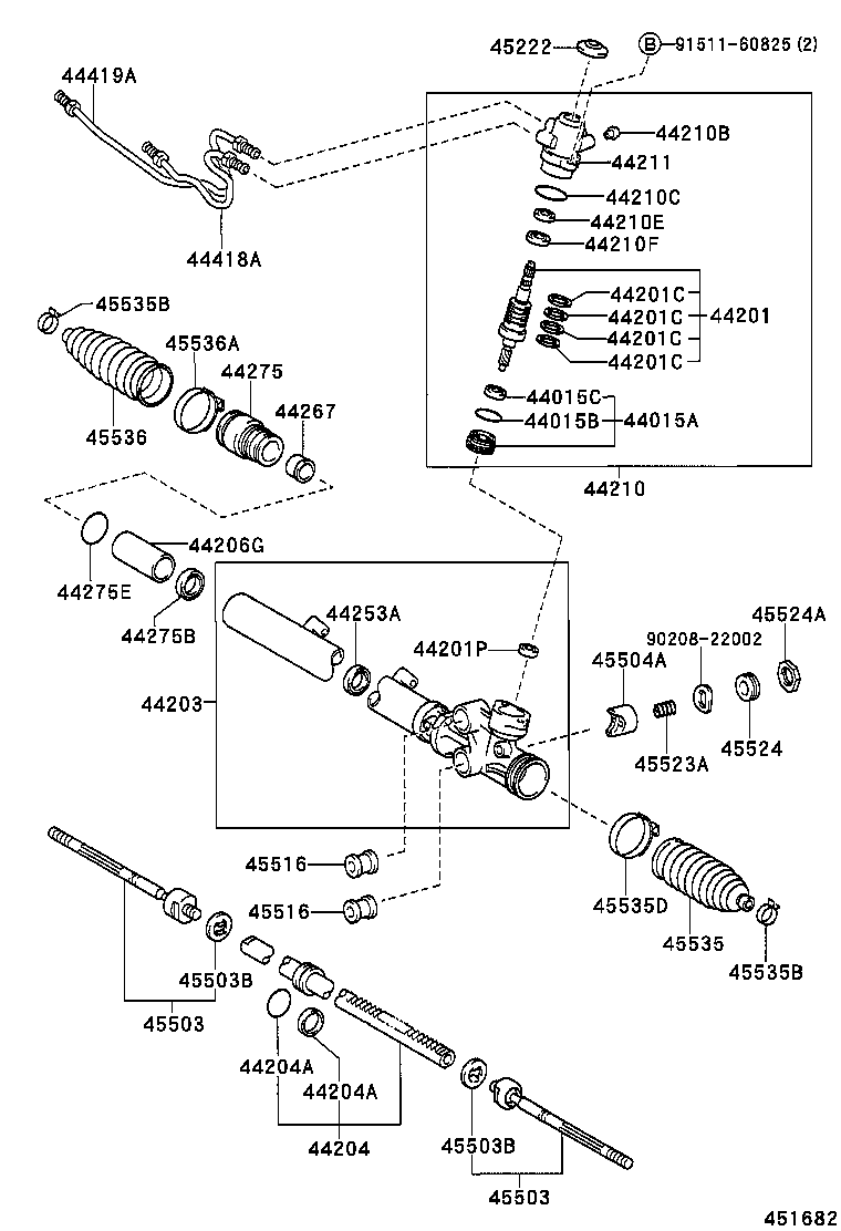 04445-51011 GASKET KIT, POWER STEERING GEAR(FOR RACK & PINION) product image