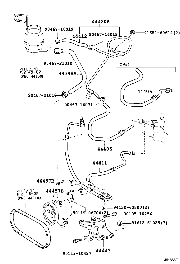 44406-28370 TUBE SUB-ASSY, RETURN product image