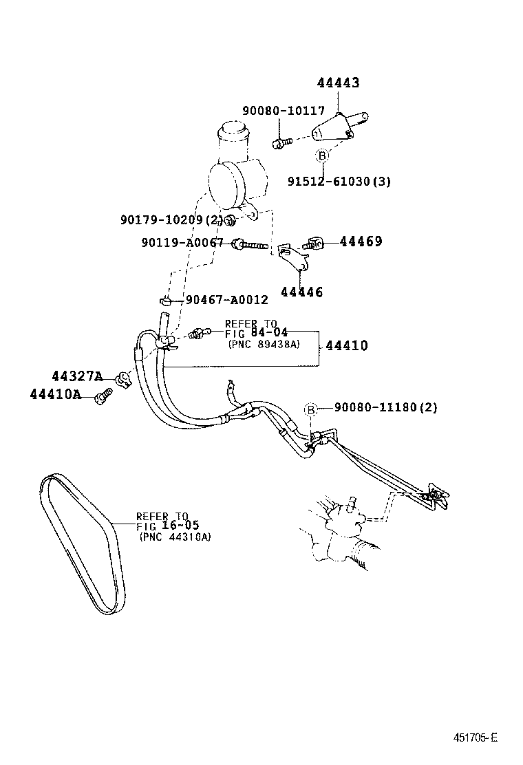 Toyota 44443-0C010 BRACKET, PUMP