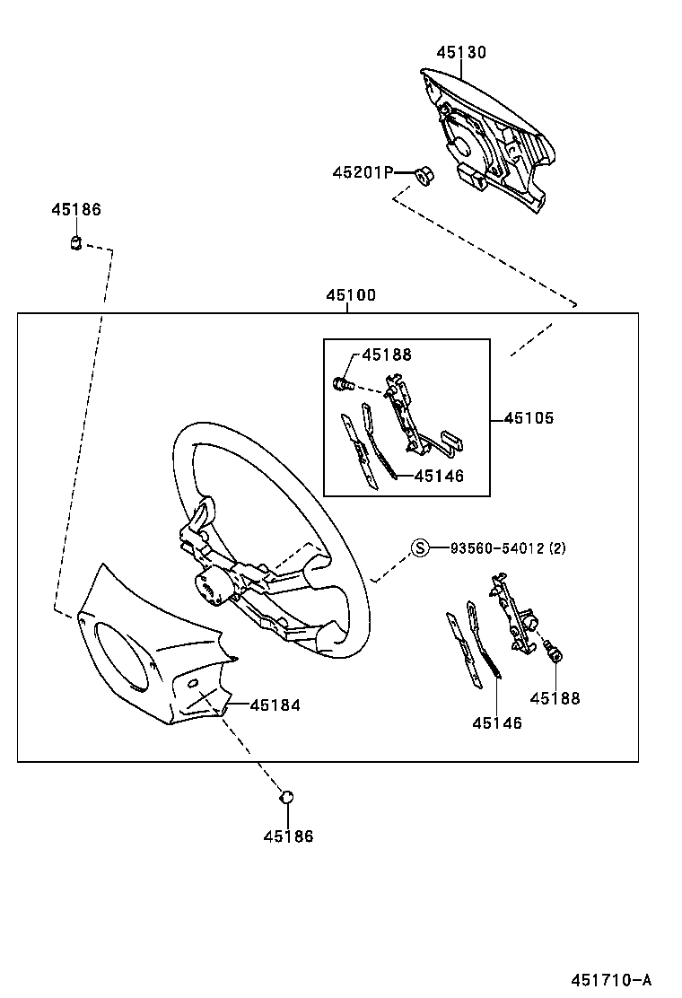 45105-13010 PLATE SUB-ASSY, HORN BUTTON CONTACT, NO.1 product image