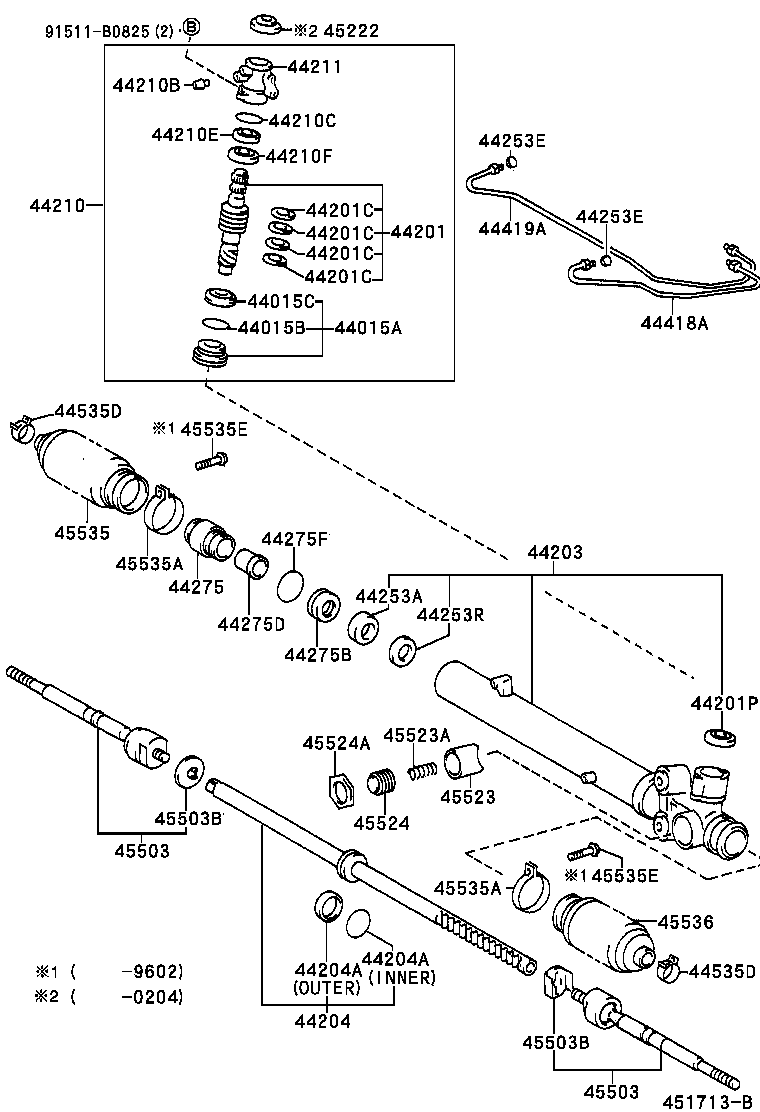 44250-26243 GEAR ASSY, POWER STEERING(FOR RACK & PINION) product image