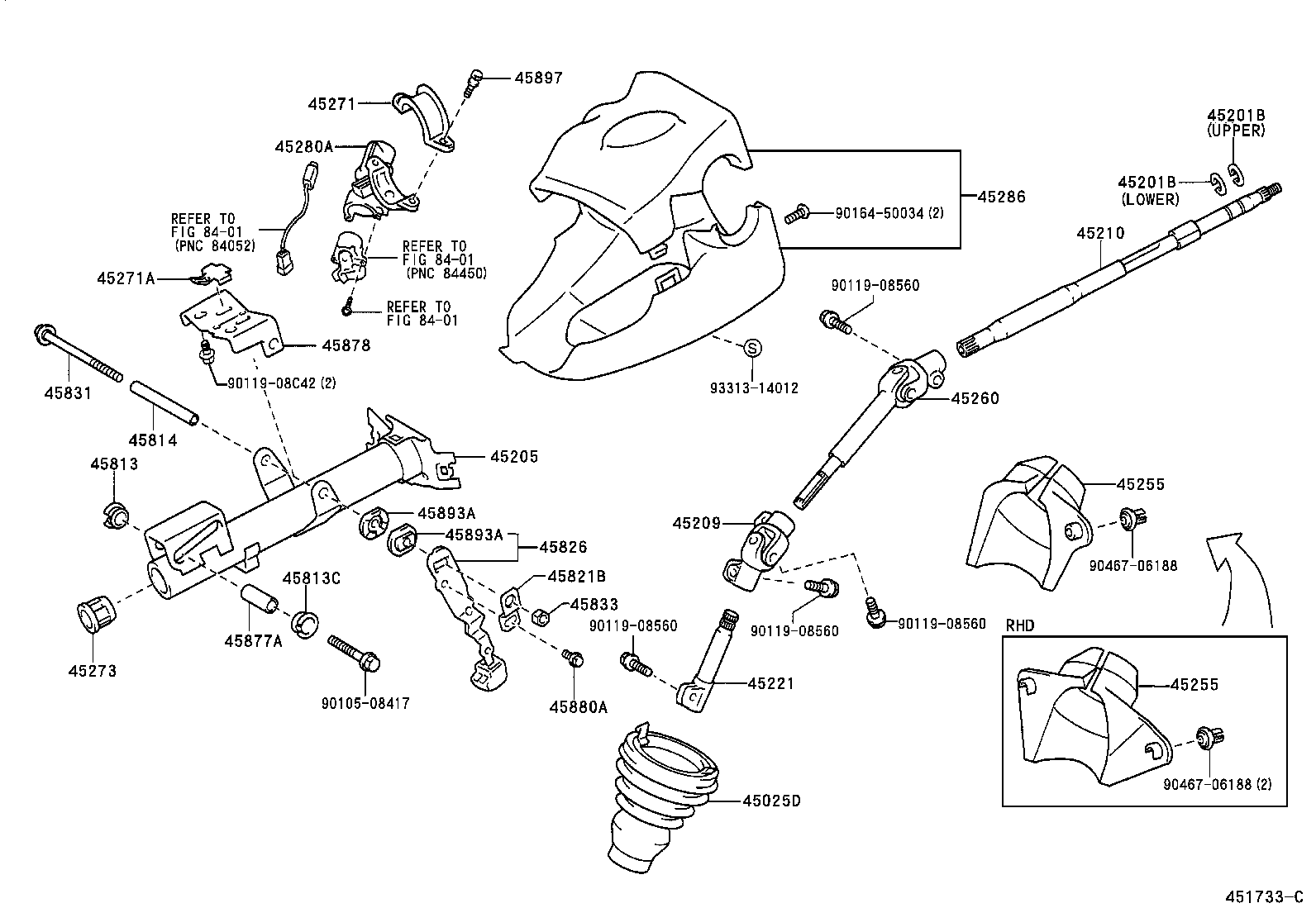 45286-52901-B1 COVER, STEERING COLUMN product image