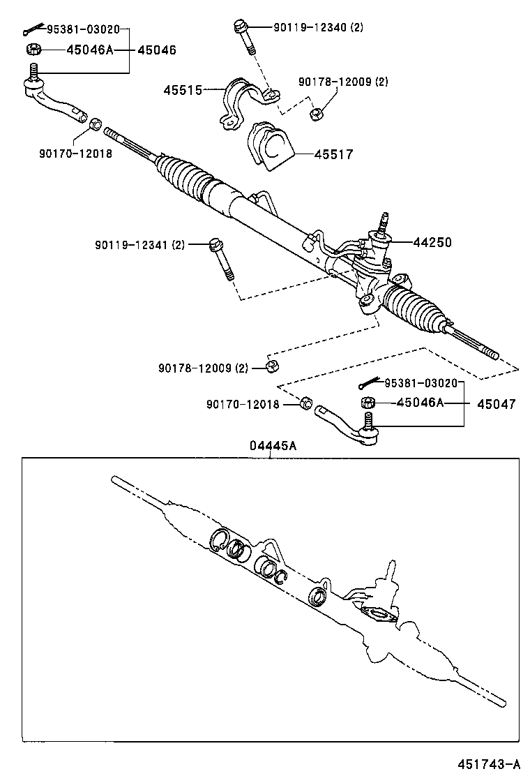90467-19021 CLIP(FOR STEERING RACK BOOT) product image