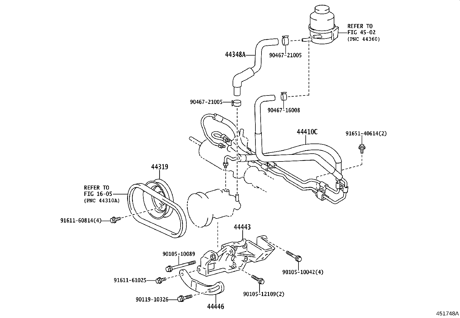 44440-43010 BRACKET, PUMP product image
