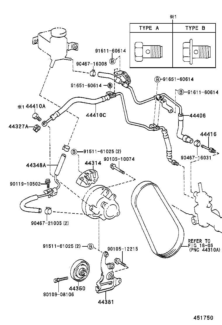 44348-21010 HOSE, OIL RESERVOIR TO PUMP, NO.1 product image