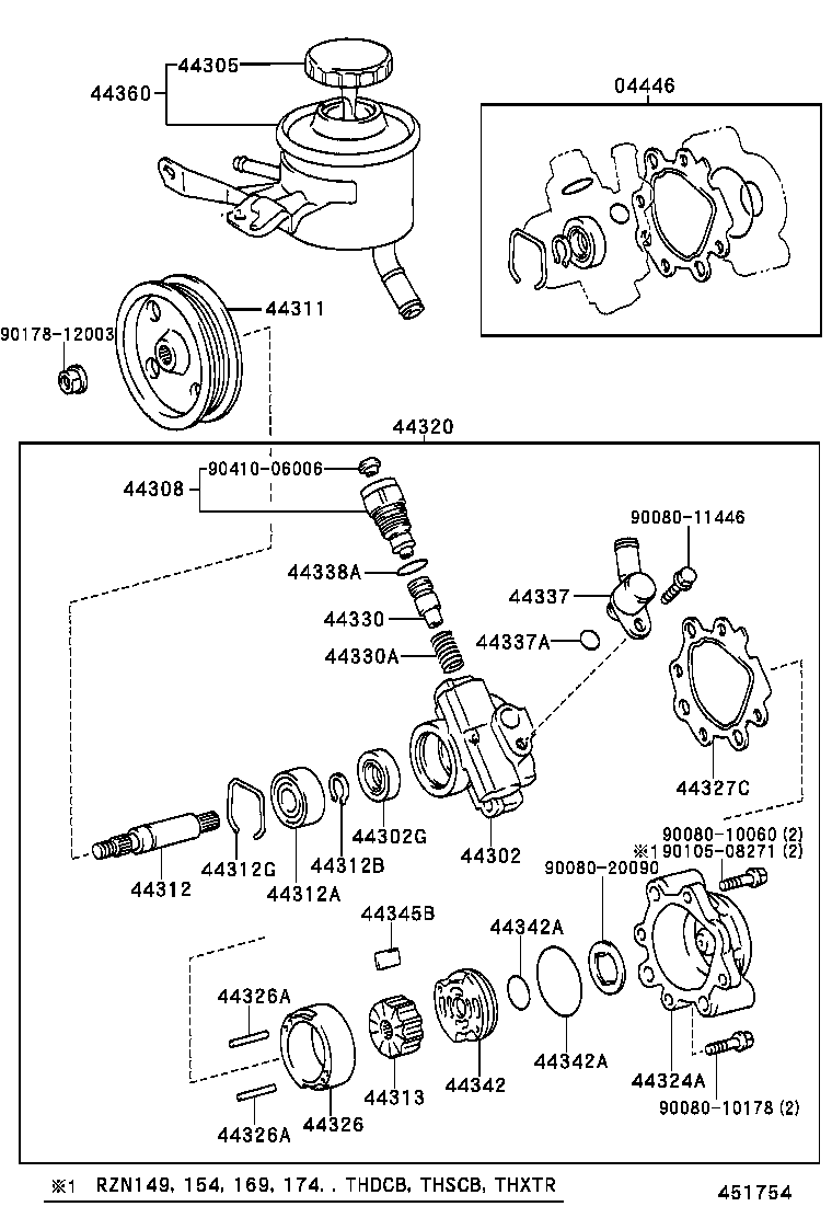 44302-04040 HOUSING SUB-ASSY, VANE PUMP, FRONT product image