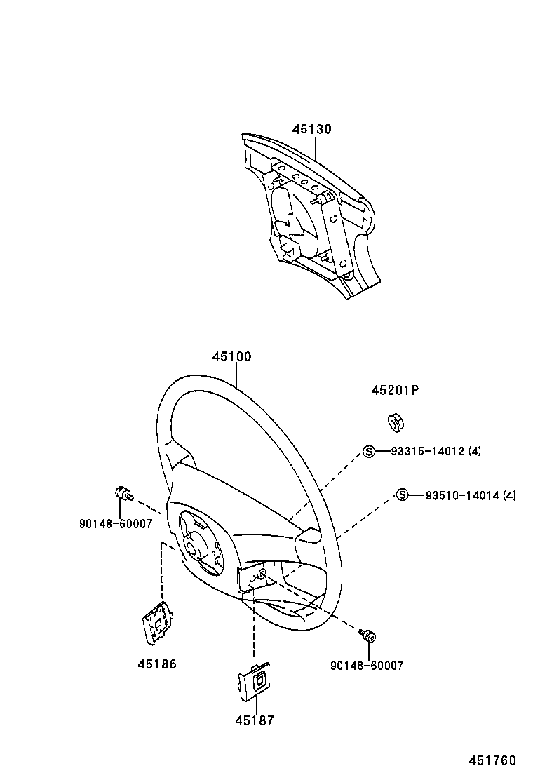 45129-33010-B2 BUTTON, HORN, NO.2 product image