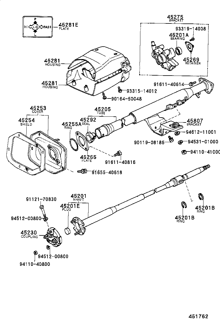 45280-22170 BRACKET, STEERING COLUMN, UPPER product image
