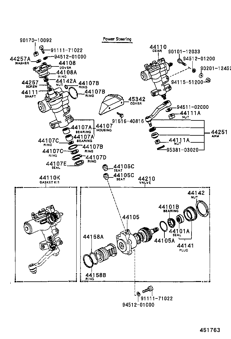 45301-20190 HOUSING SUB-ASSY, STEERING GEAR product image