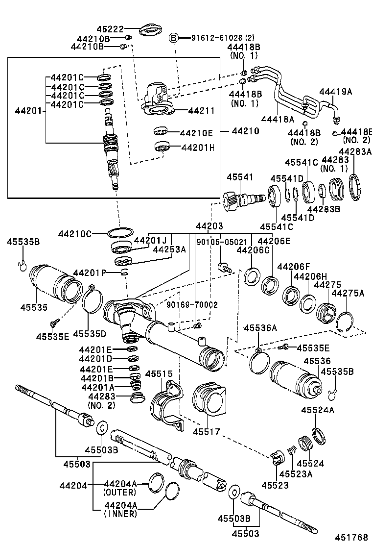 44210-32171 VALVE ASSY, POWER STEERING CONTROL product image