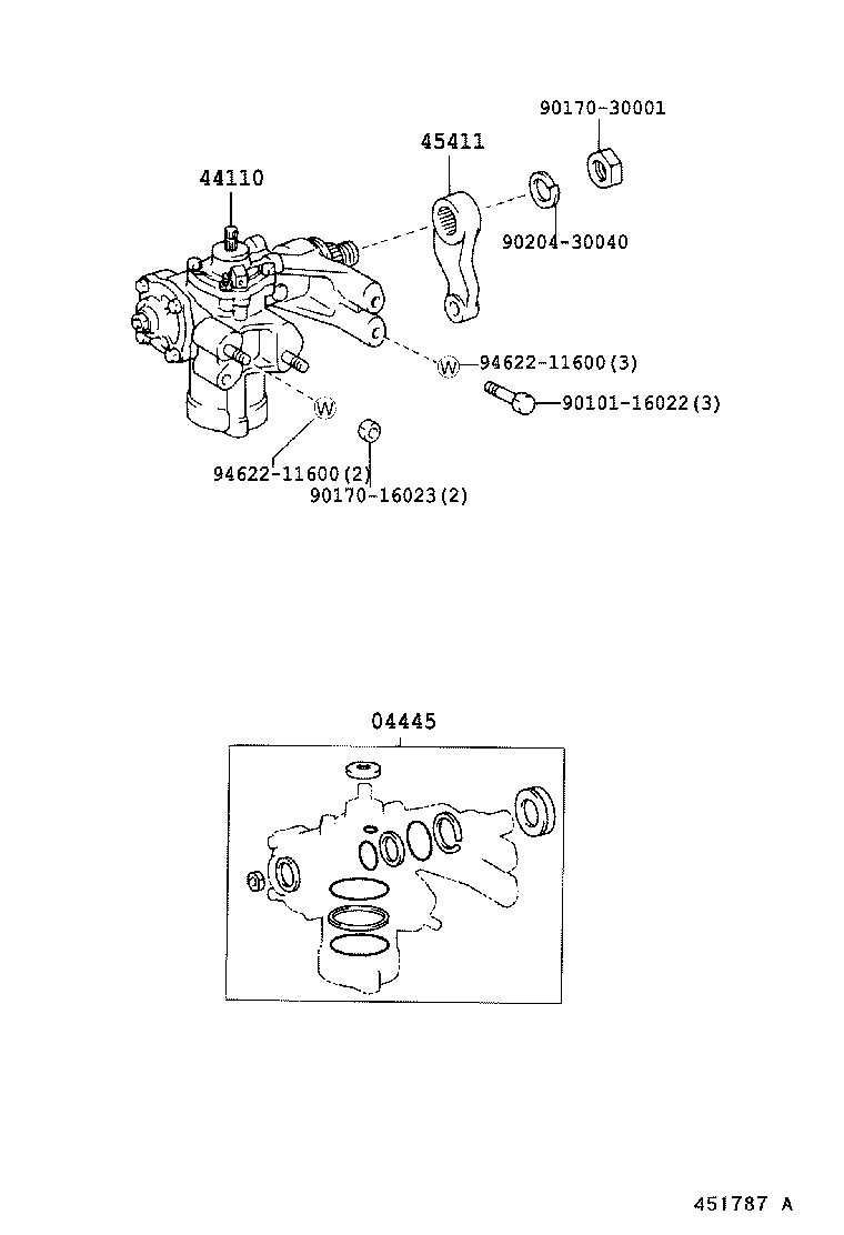 44250-37020 GEAR ASSY, POWER STEERING(FOR RACK & PINION) product image