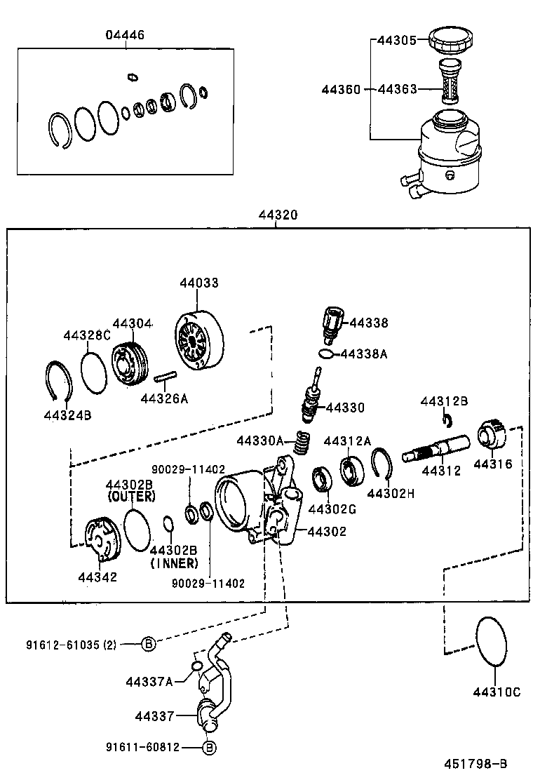 44337-37060 UNION, POWER STEERING SUCTION PORT product image