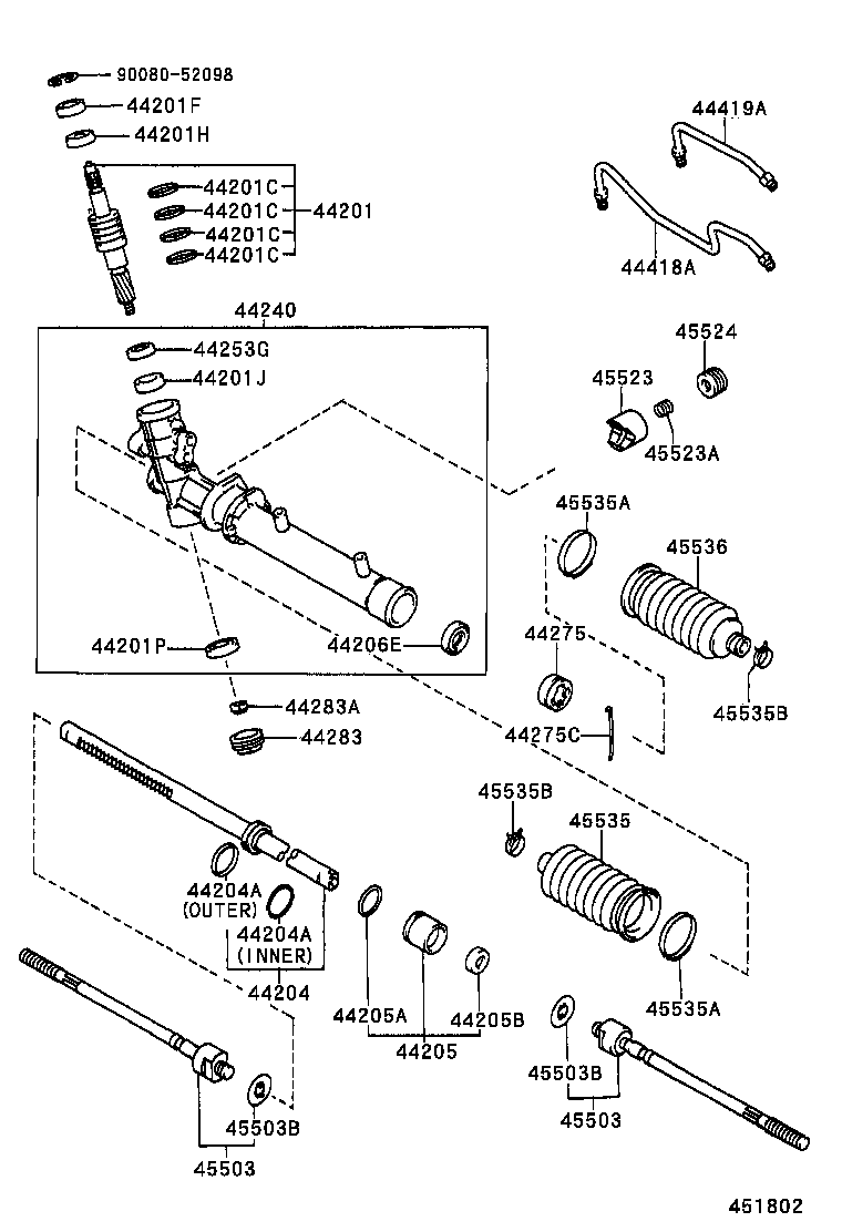 45046-09130 END SUB-ASSY, TIE ROD, RH product image
