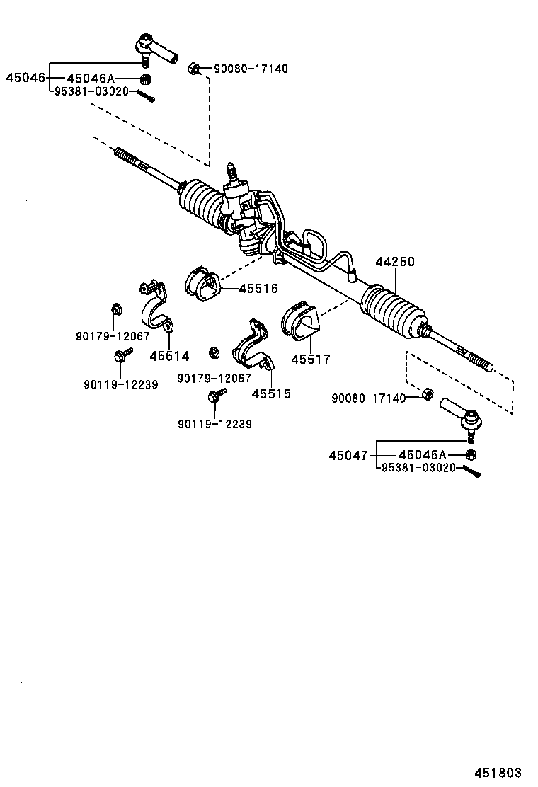 45046-09130 END SUB-ASSY, TIE ROD, RH product image