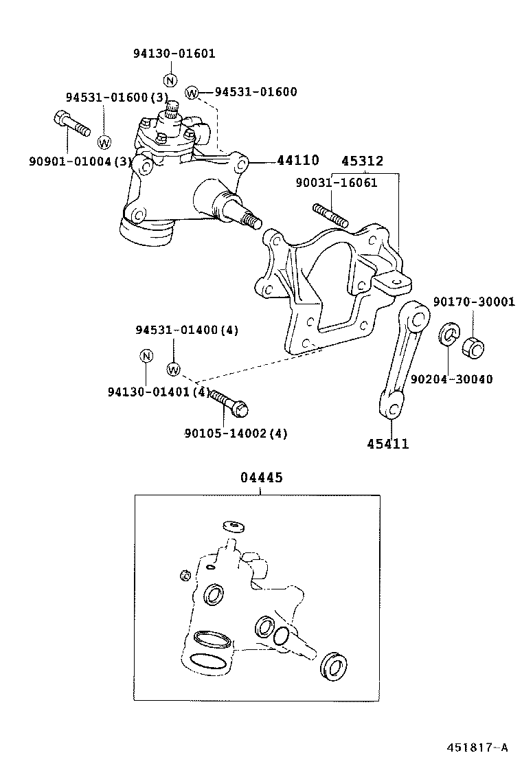 44110-37172 GEAR ASSY, POWER STEERING product image