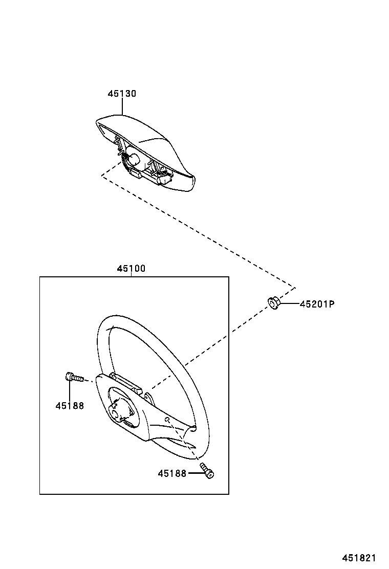 45130-37050-B0 BUTTON ASSY, HORN product image