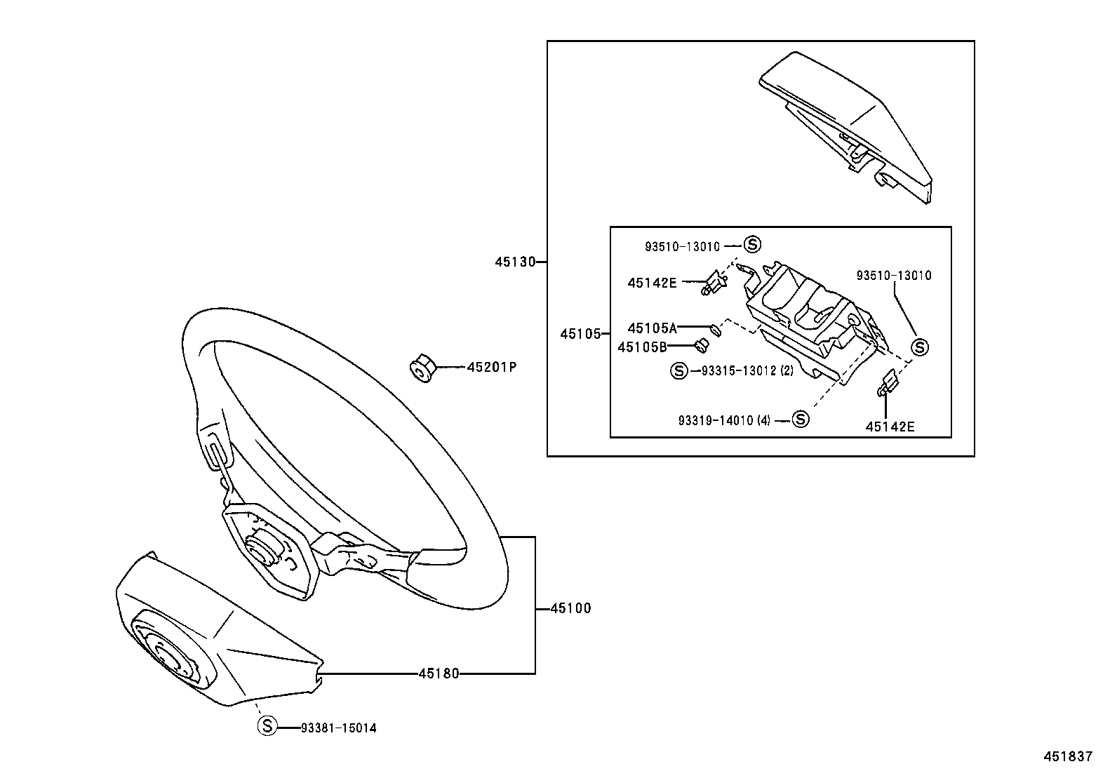 45130-1A010-C0 BUTTON ASSY, HORN product image