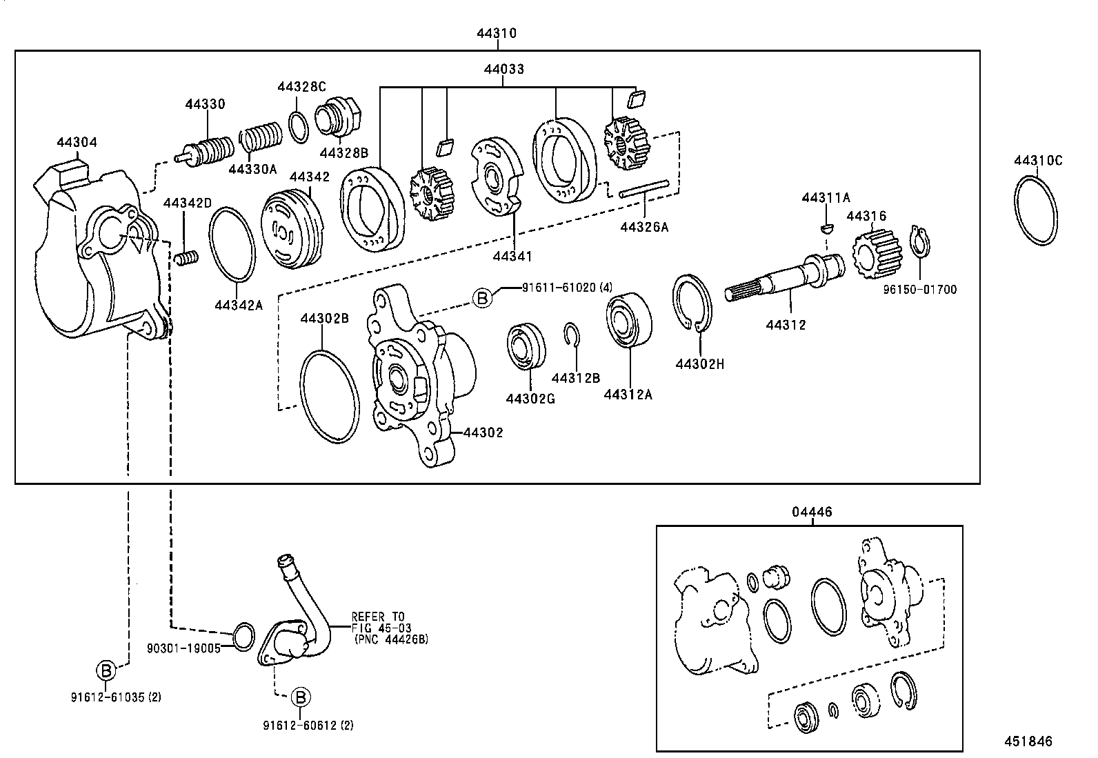 44360-65020 RESERVOIR ASSY, VANE PUMP OIL product image