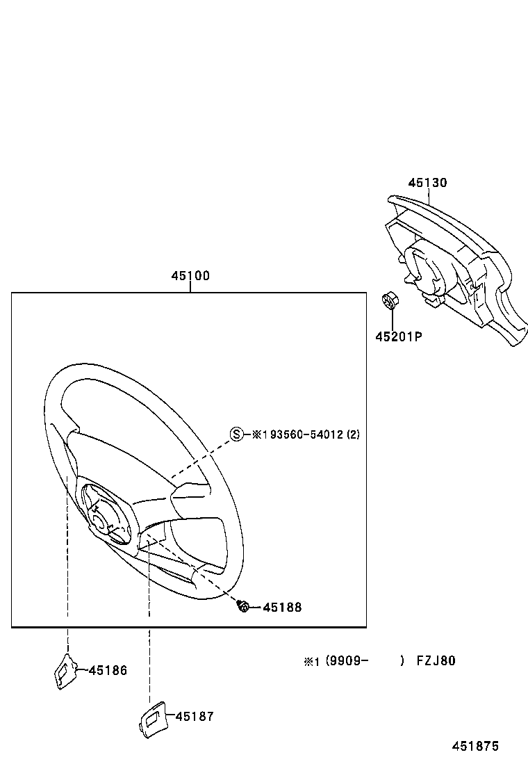 45130-60230-E0 BUTTON ASSY, HORN product image