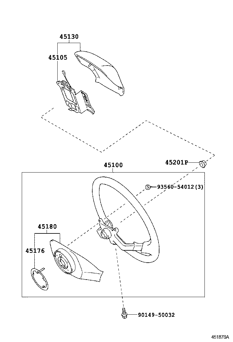45130-36090-B1 BUTTON ASSY, HORN product image