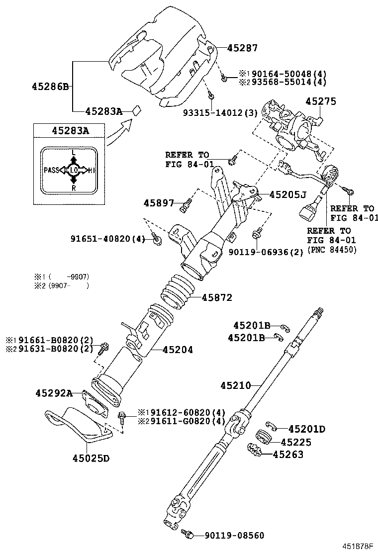 45307-36220 BRACKET, STEERING COLUMN, UPPER product image