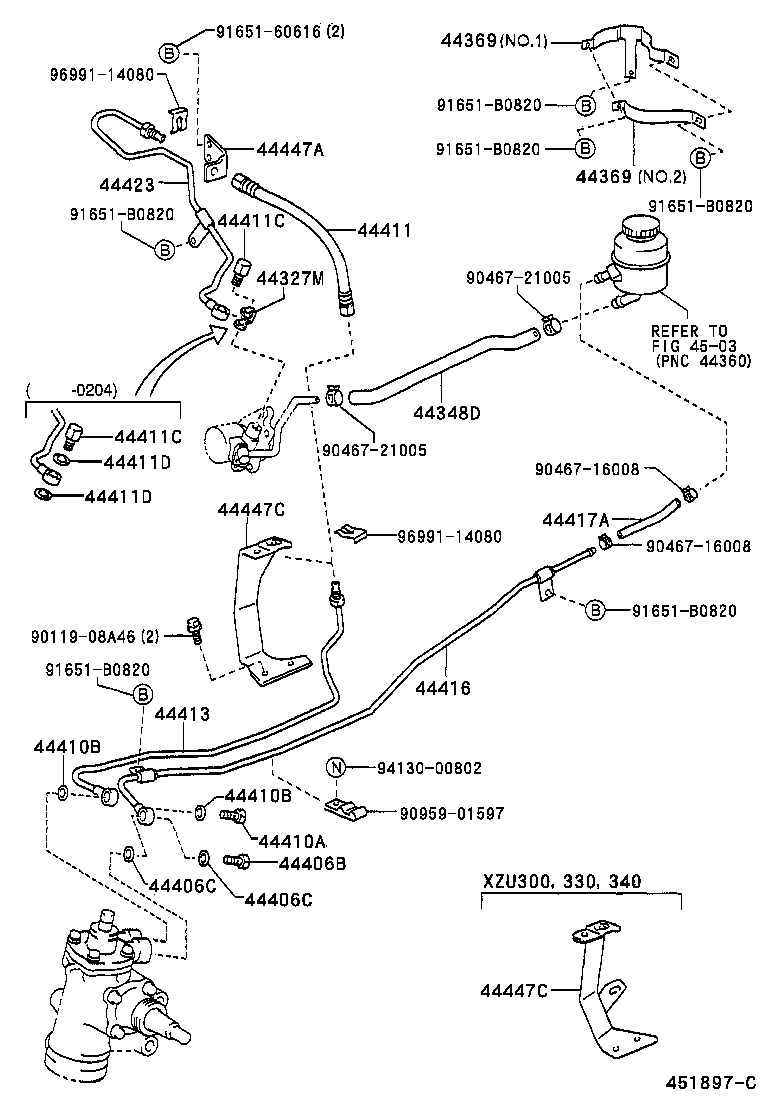 44447-37060 BRACKET, HOSE SUPPORT NO.2 product image