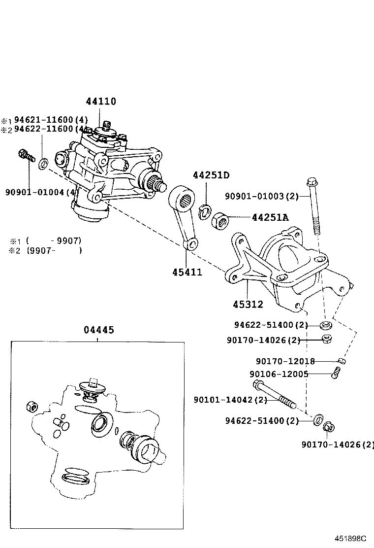45440-36280 LINK ASSY, STEERING DRAG product image