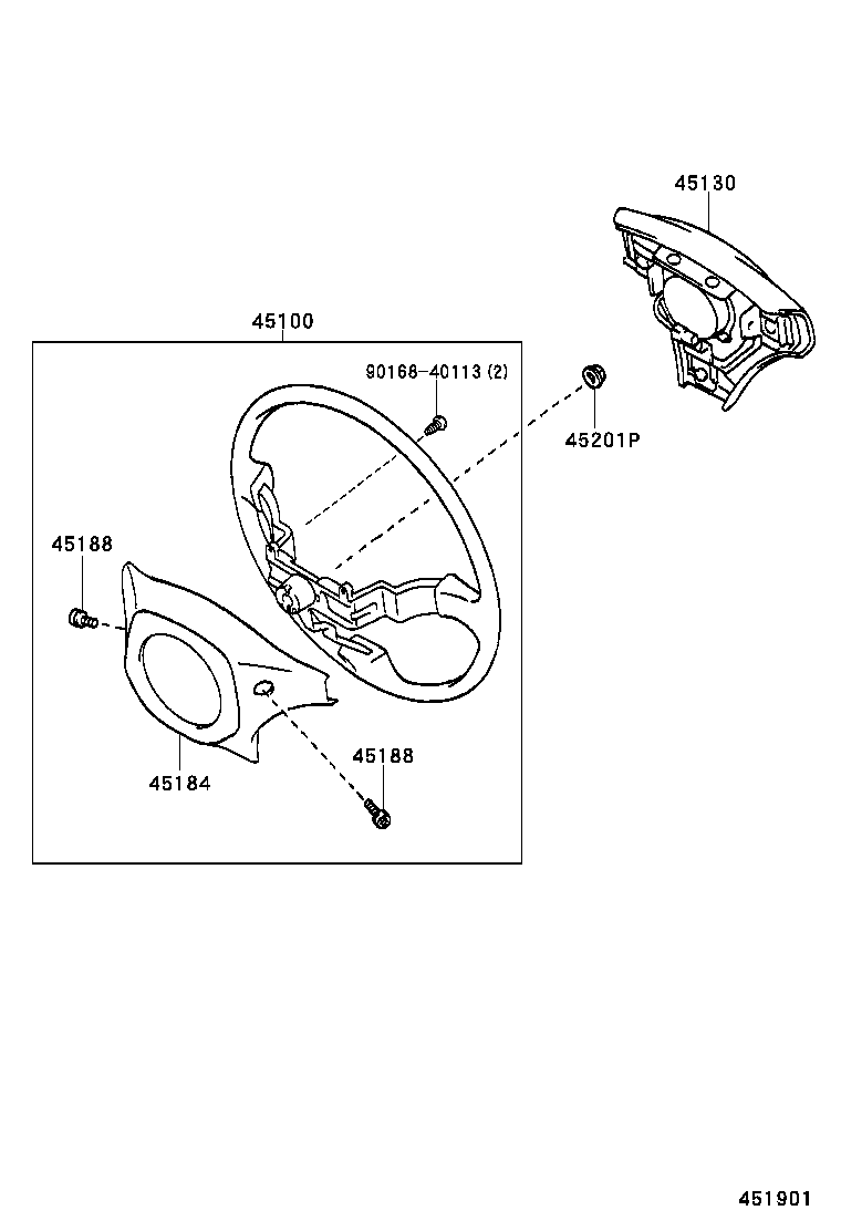 45100-21020-B2 WHEEL ASSY, STEERING product image