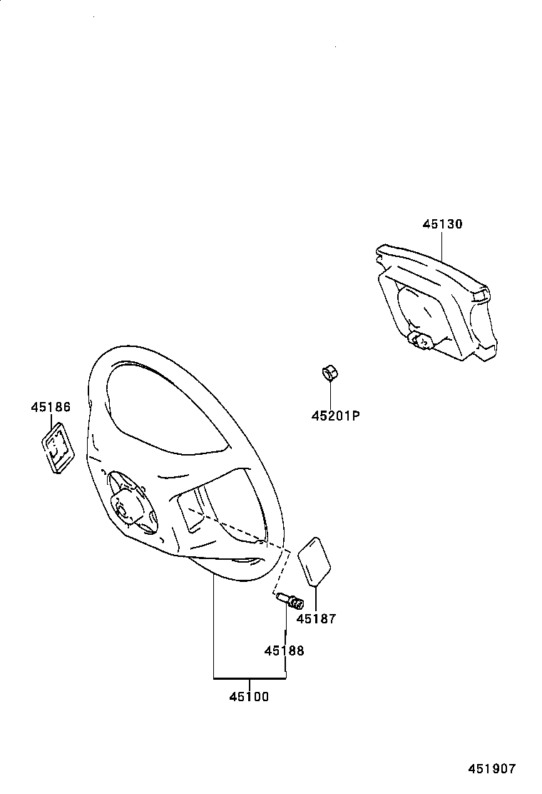 45100-26290-B2 WHEEL ASSY, STEERING product image
