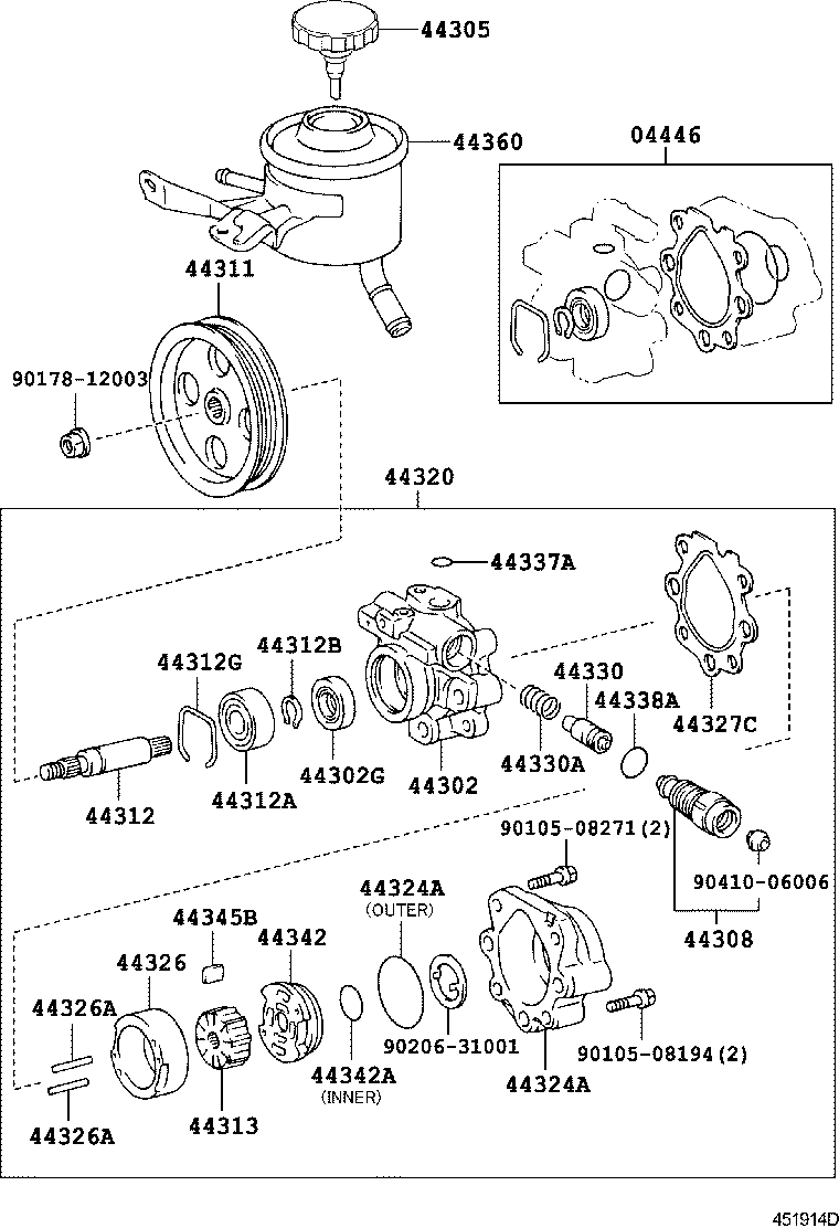 40140-35520 PUMP ASSY,VANE REBUILT product image
