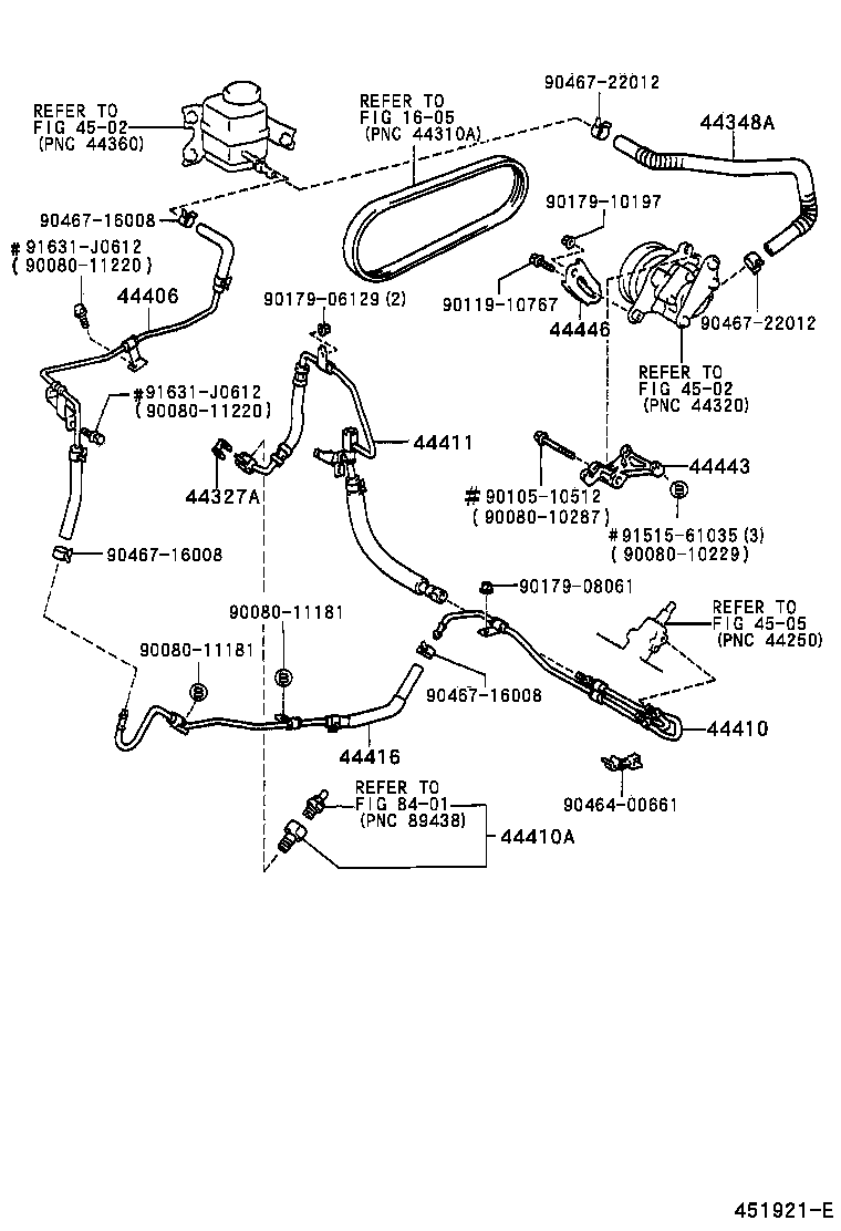 Toyota 44416-07020 TUBE, RETURN(FOR STEERING GEAR OUTLET)