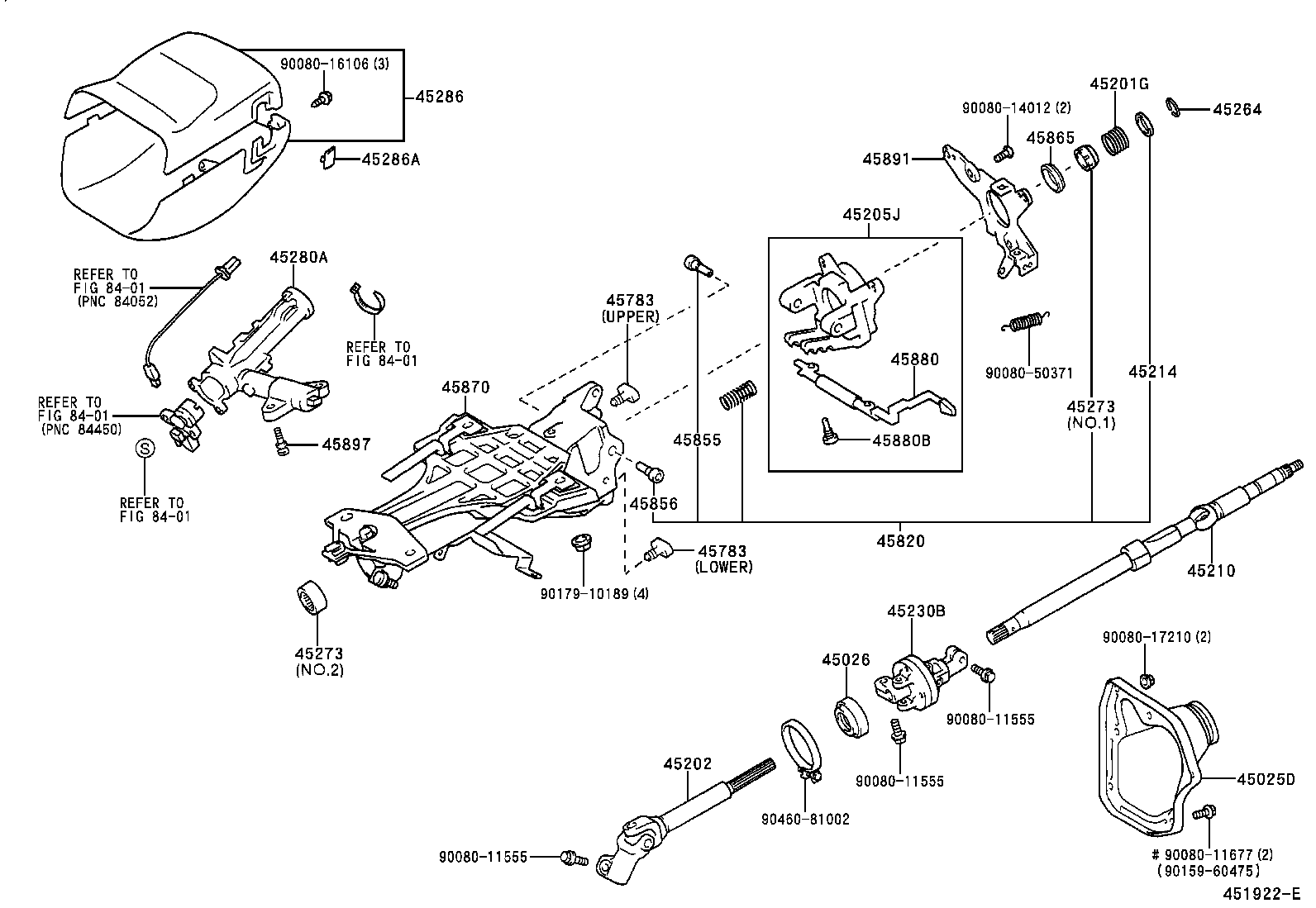 45870-07040 TUBE ASSY, STEERING COLUMN product image