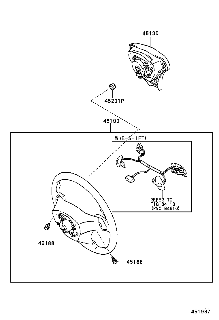 45100-2B720-C0 WHEEL ASSY, STEERING product image