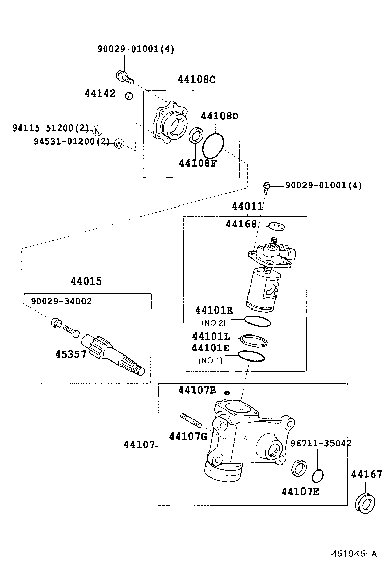 44110-37172 GEAR ASSY, POWER STEERING product image