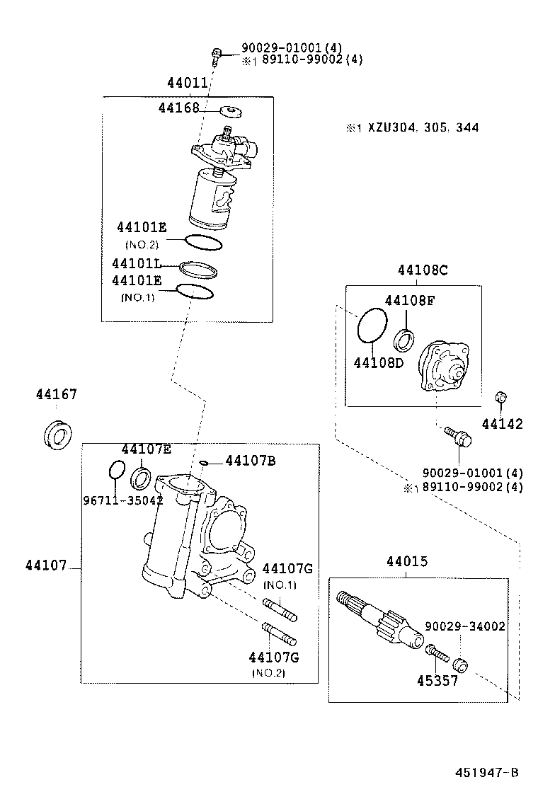 44250-37020 GEAR ASSY, POWER STEERING(FOR RACK & PINION) product image