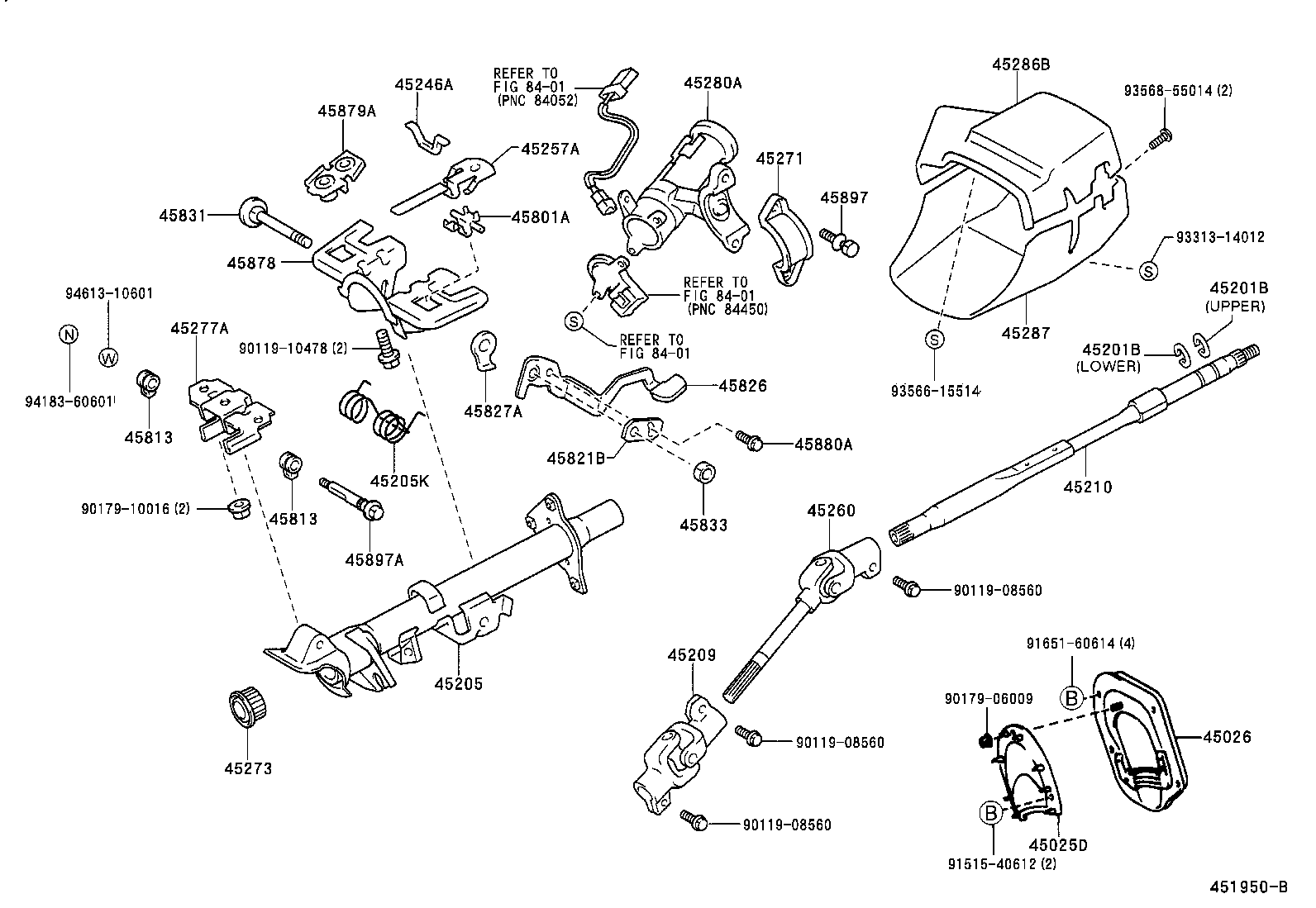 45260-46010 SHAFT ASSY, STEERING INTERMEDIATE, NO.2 product image