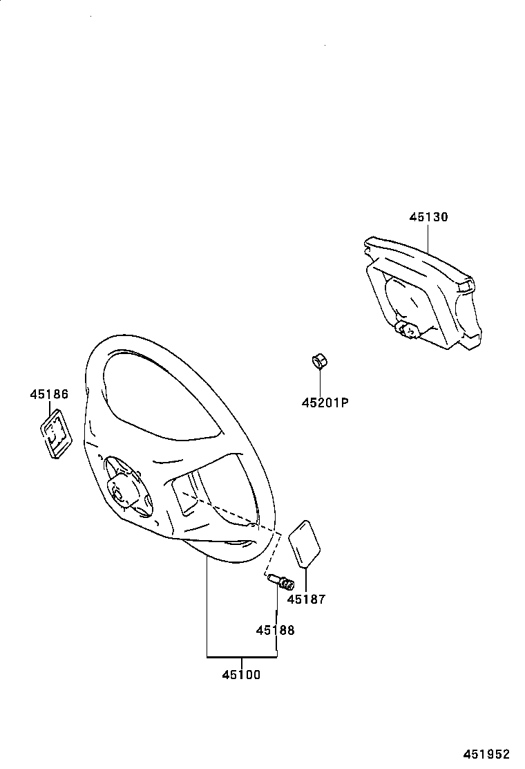 45130-26320-B0 BUTTON ASSY, HORN product image