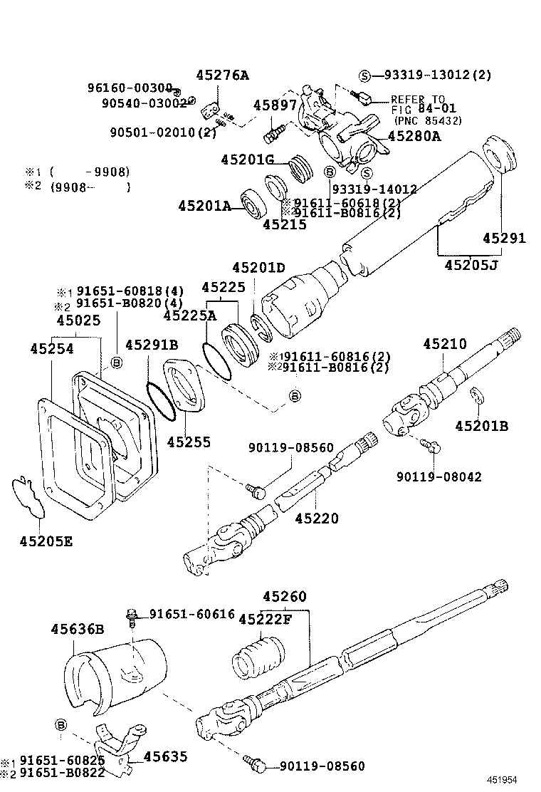 45280-60360 BRACKET ASSY, STEERING COLUMN, UPPER product image