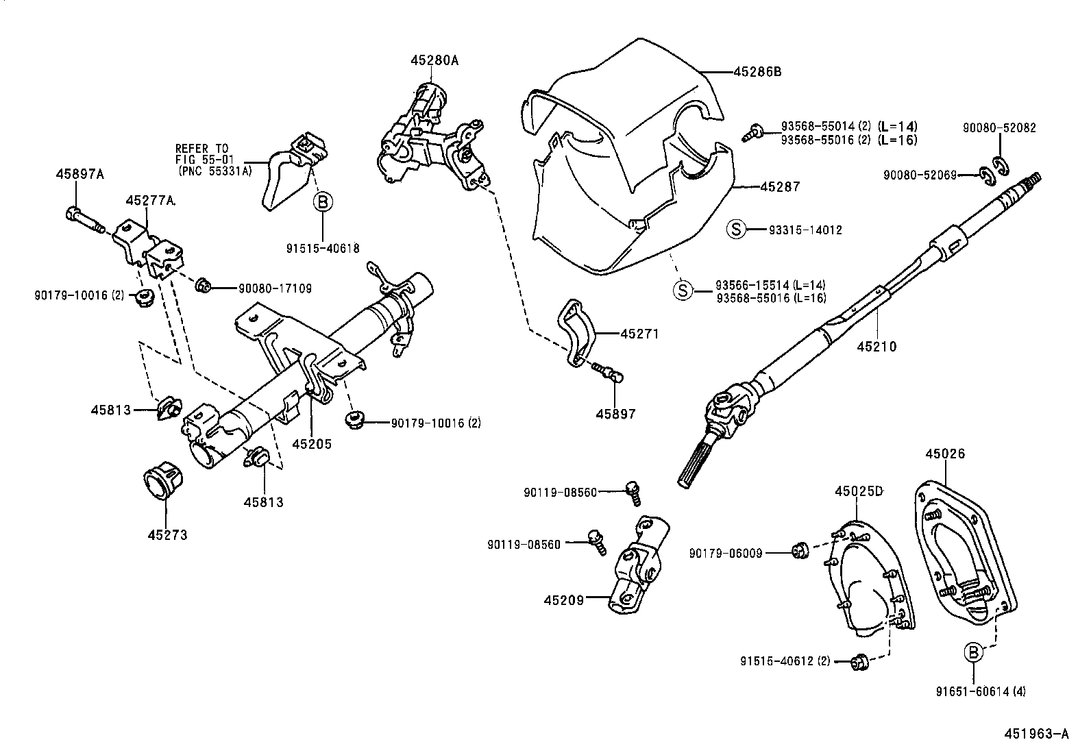 45205-0A010 TUBE SUB-ASSY, STEERING COLUMN product image