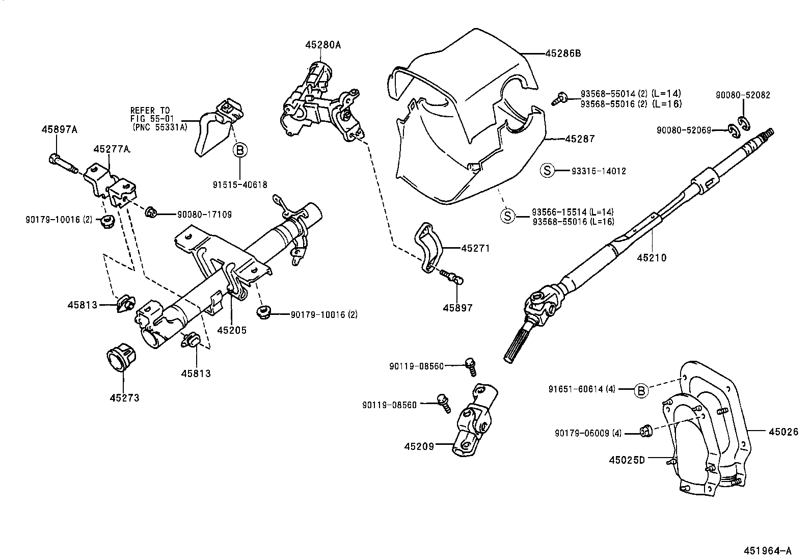 45205-0A010 TUBE SUB-ASSY, STEERING COLUMN product image