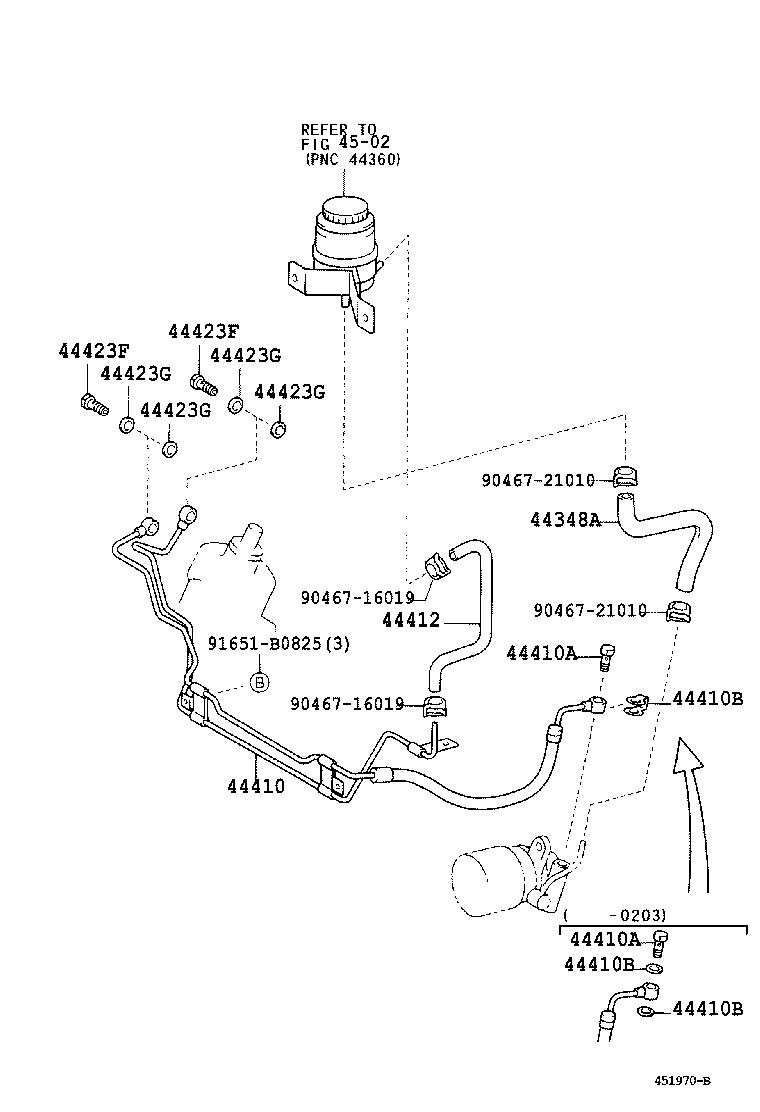 44348-37200 HOSE, OIL RESERVOIR TO PUMP, NO.1 product image