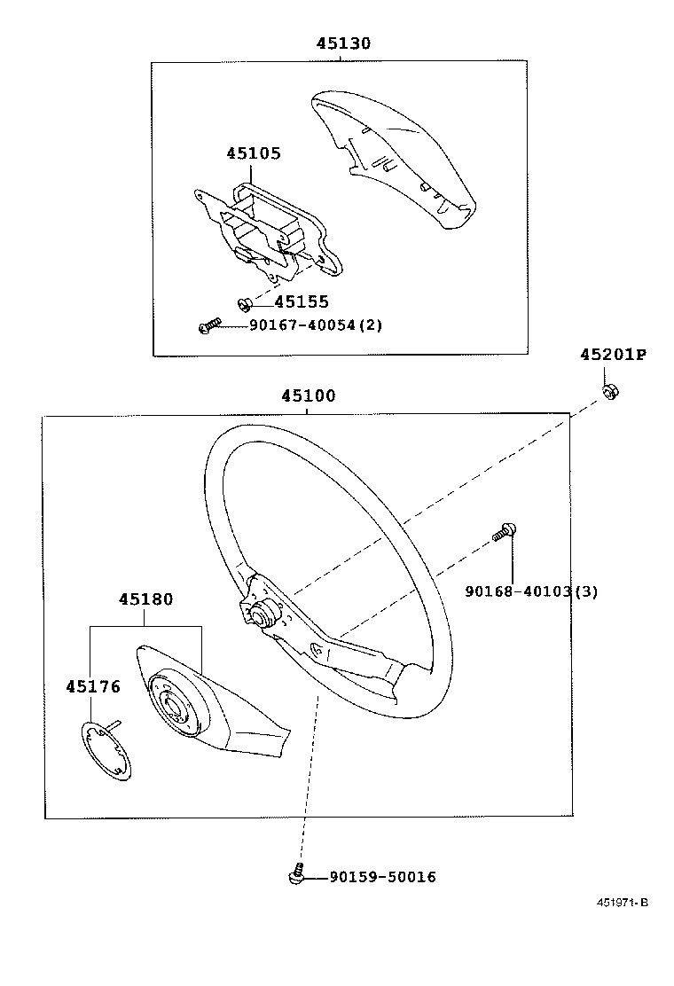 45180-37010-B0 COVER SUB-ASSY, STEERING WHEEL product image